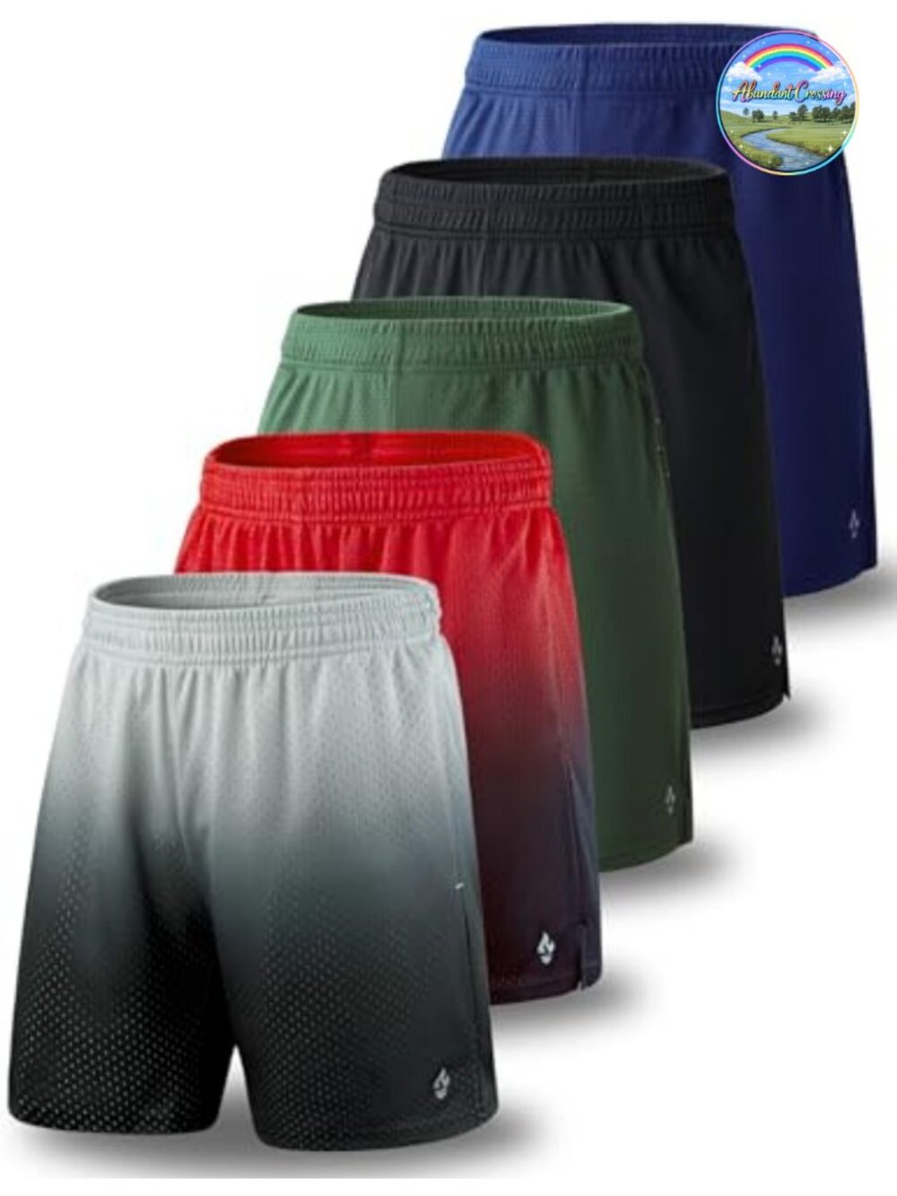 Men's 5 Pack Athletic Shorts 9" Inseam Mesh Gym Quick Dry with Pockets